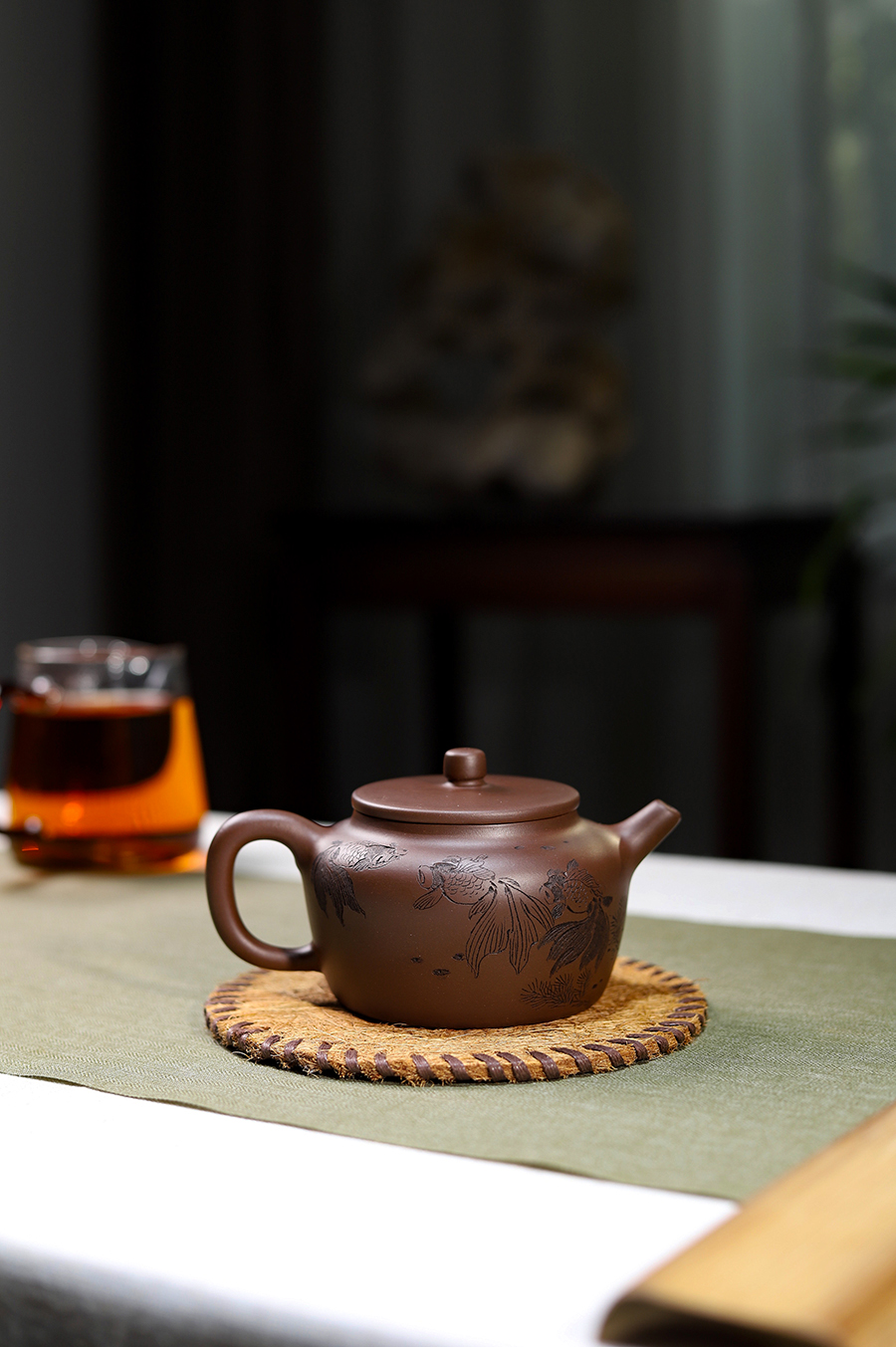 葛韬制全手桑扁壶(谭泉海铭)