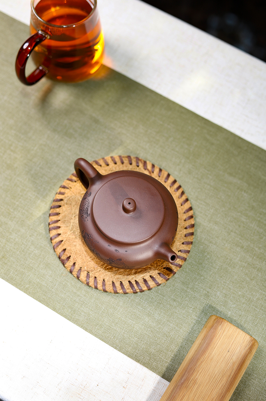 葛韬制全手桑扁壶(谭泉海铭)