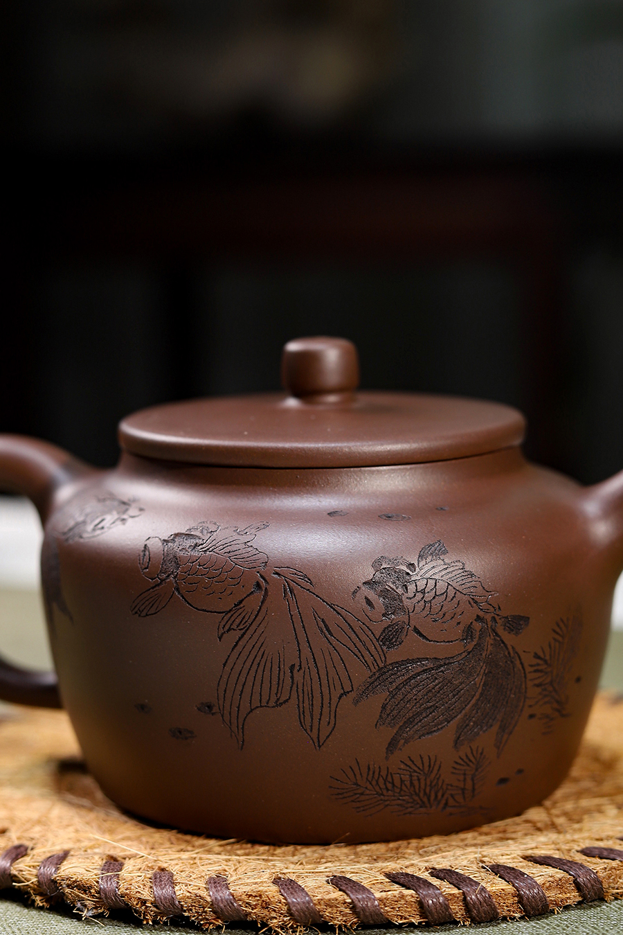 葛韬制全手桑扁壶(谭泉海铭)