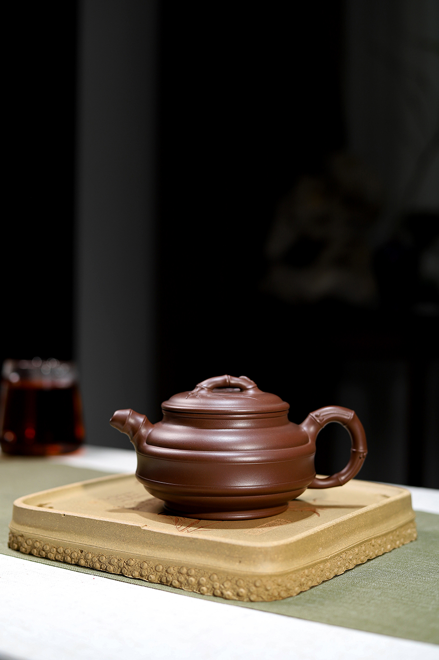 李碧芳制双线竹鼓壶