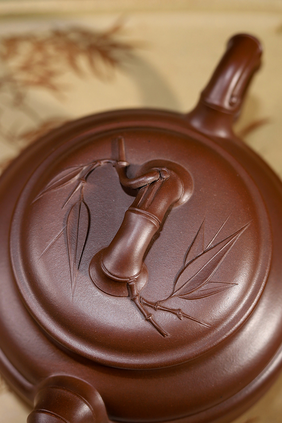 李碧芳制双线竹鼓壶