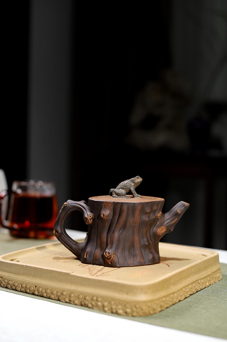 蒋蓉制柏寿桩壶