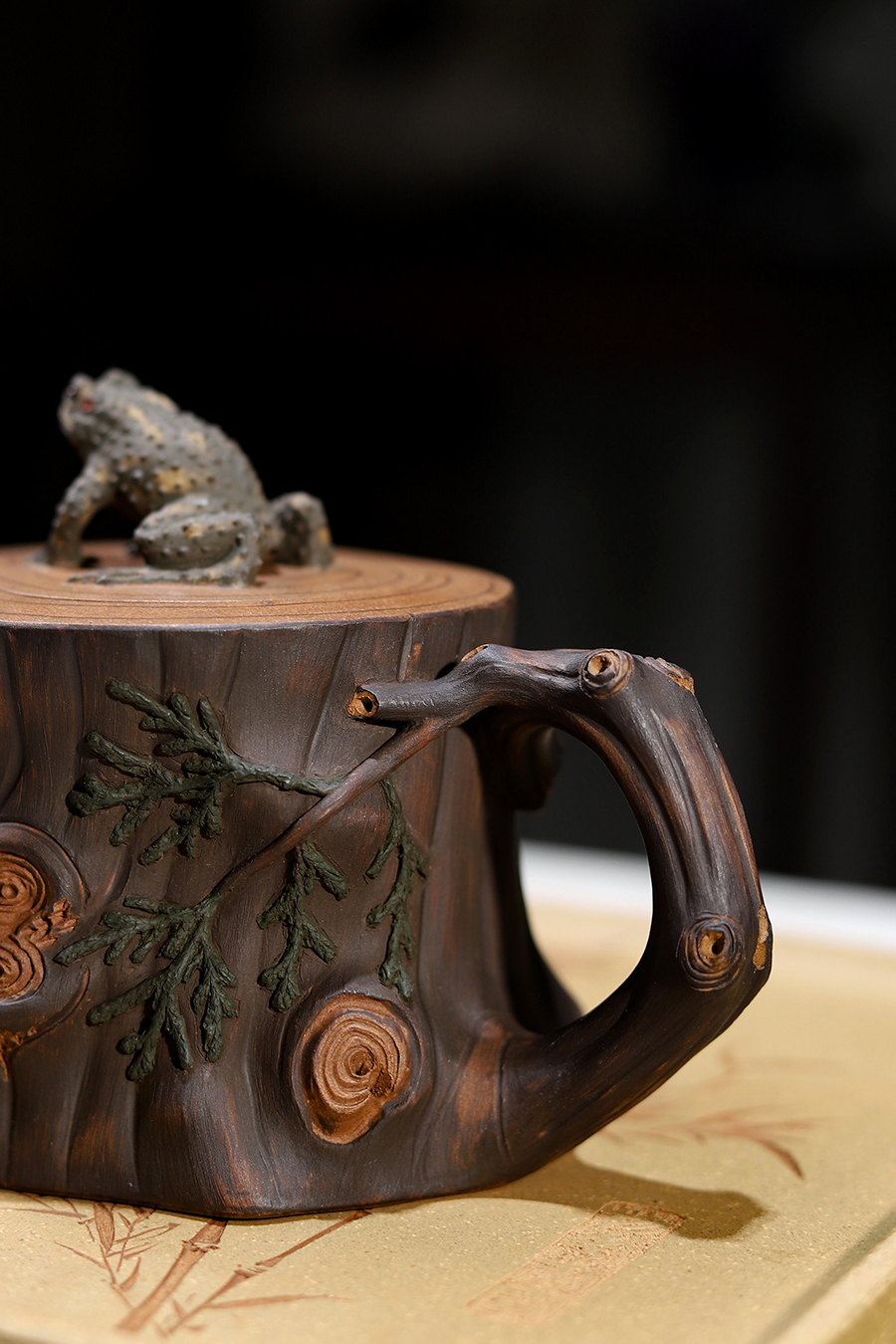 蒋蓉制柏寿桩壶