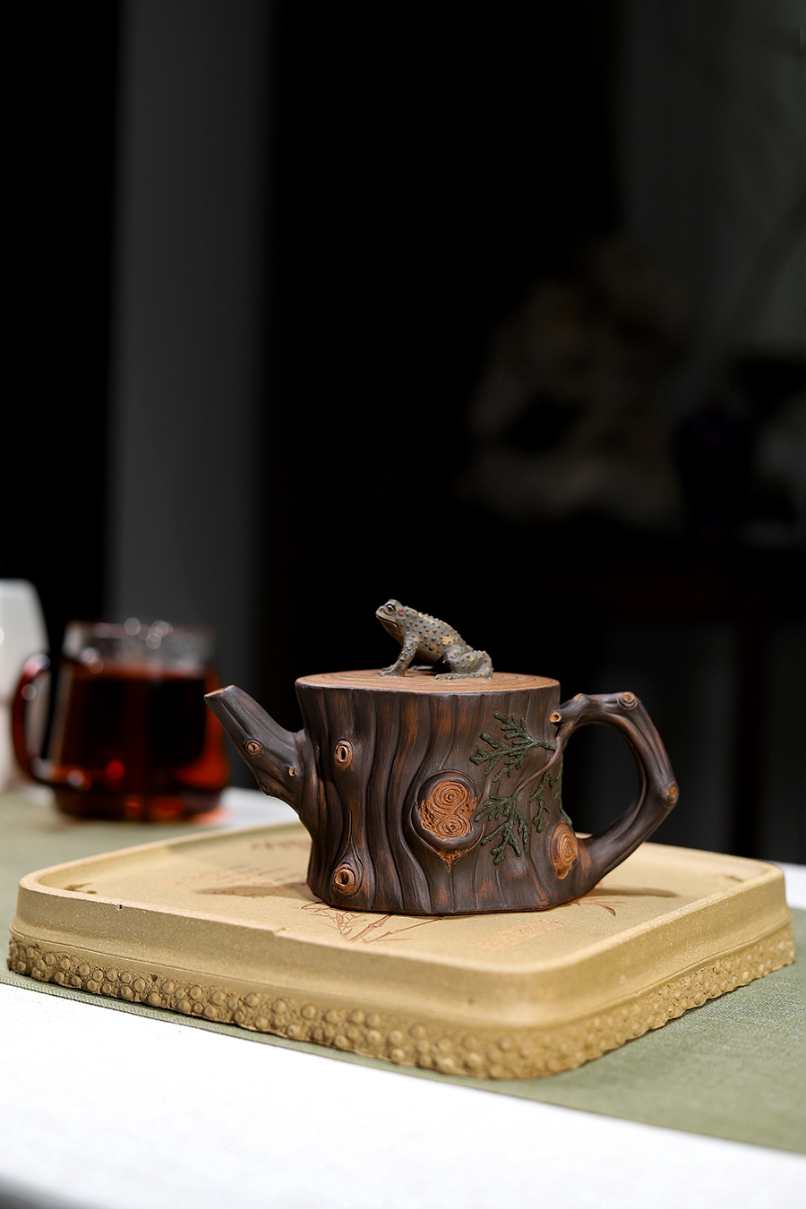 蒋蓉制柏寿桩壶