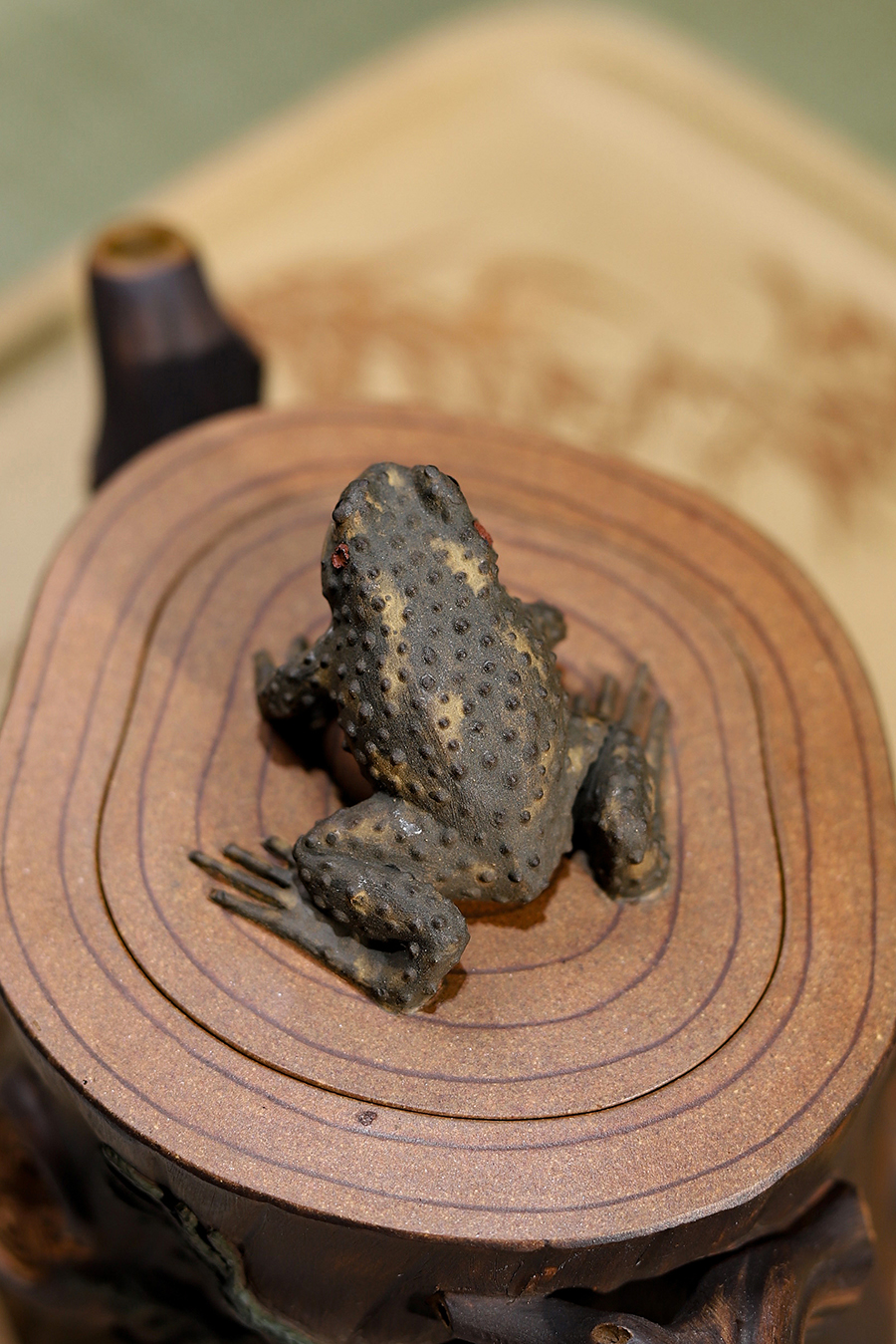 蒋蓉制柏寿桩壶