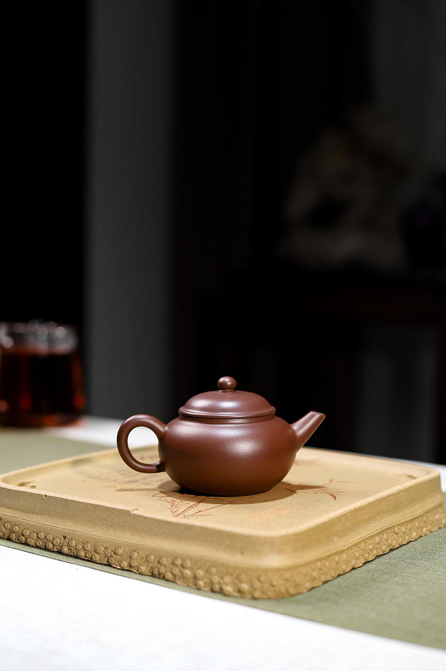 江建翔制全手少山壶(顾跃鸣刻)