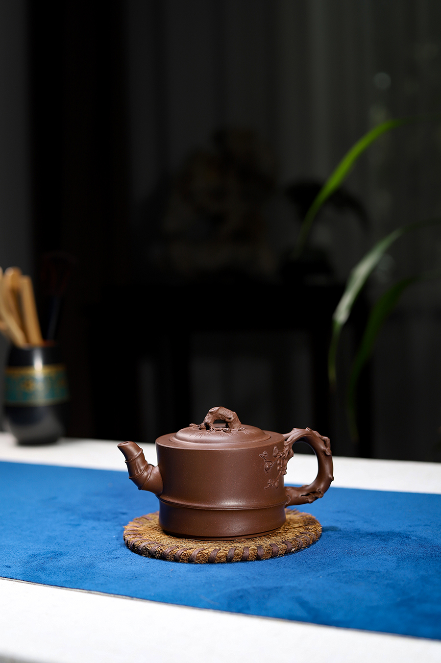 潘小忠制竹段三友壶