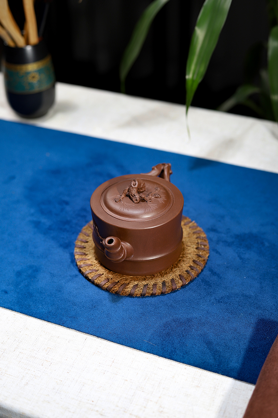 潘小忠制竹段三友壶