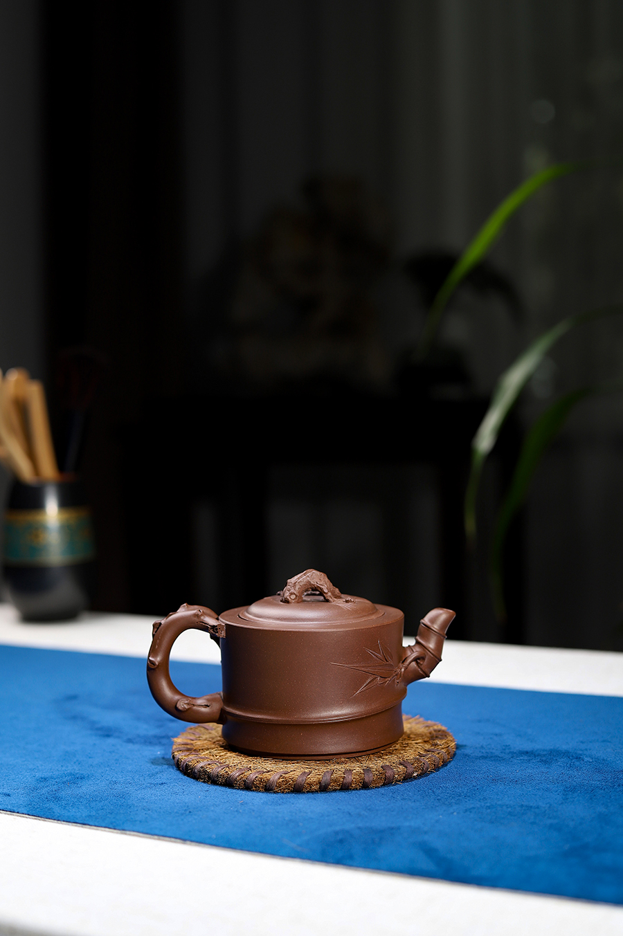 潘小忠制竹段三友壶