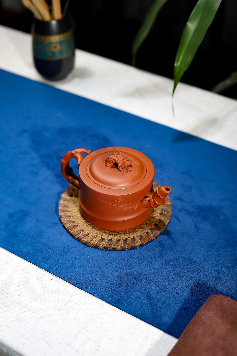 潘小忠制竹段三友壶