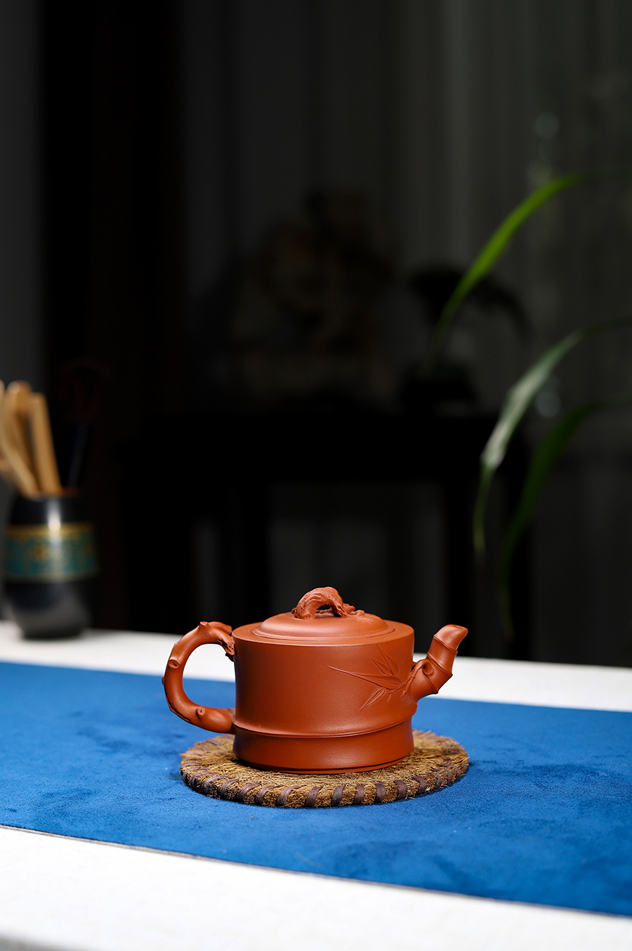 潘小忠制竹段三友壶