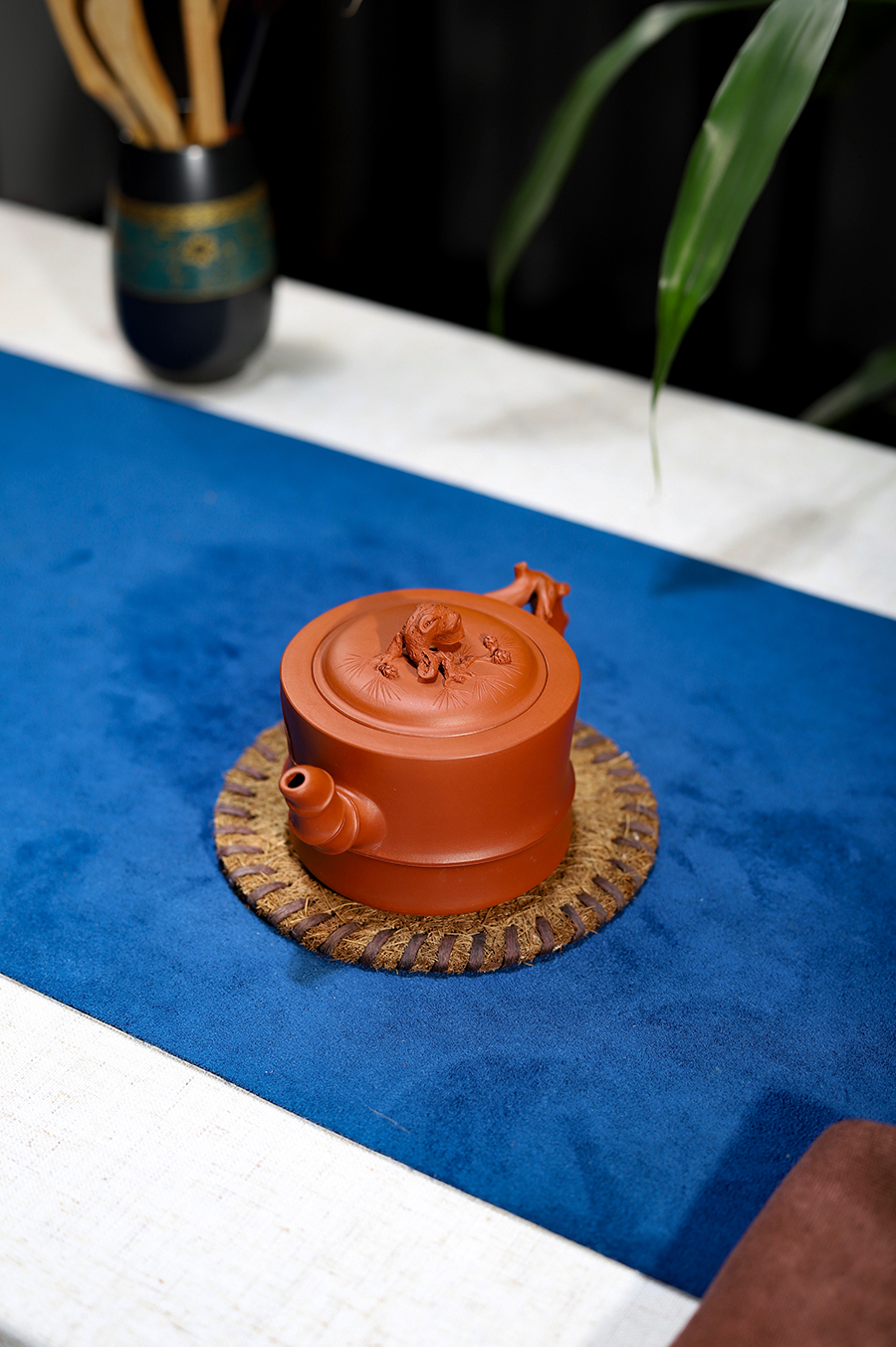 潘小忠制竹段三友壶