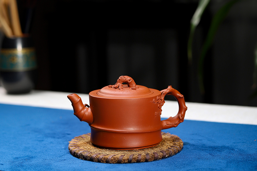 潘小忠制竹段三友壶