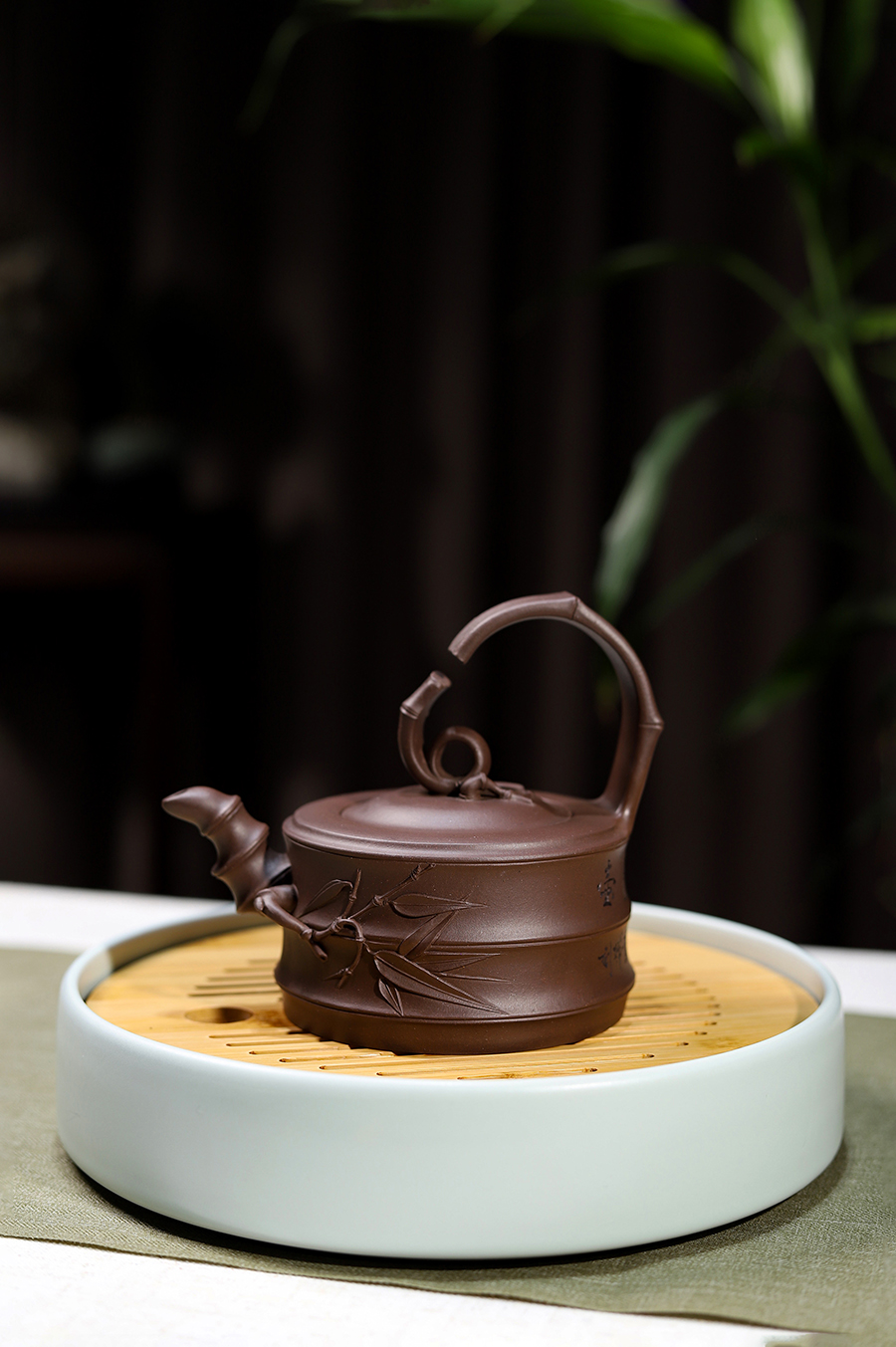 徐元明制吻竹提梁壶