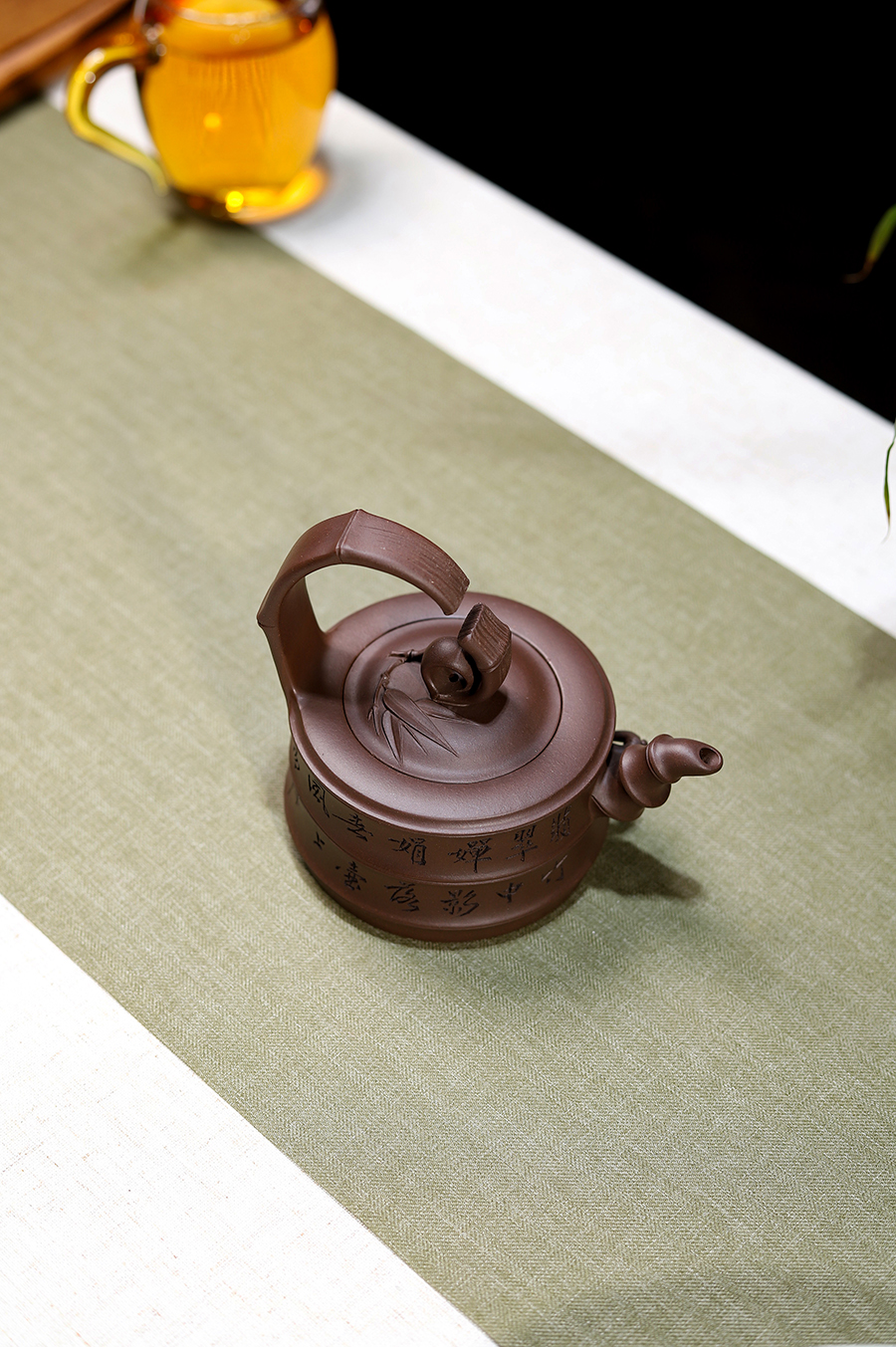 徐元明制吻竹提梁壶