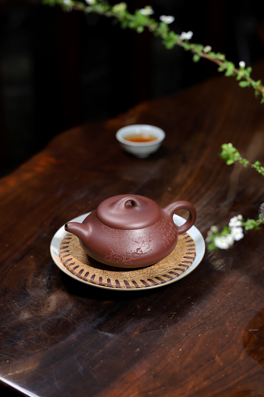 朱晓清书画范建华全手工制石瓢壶