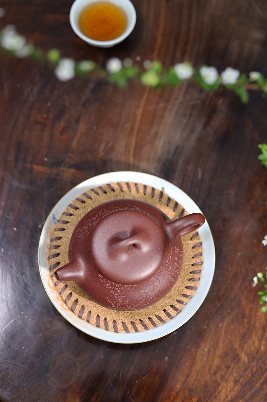 朱晓清书画范建华全手工制石瓢壶