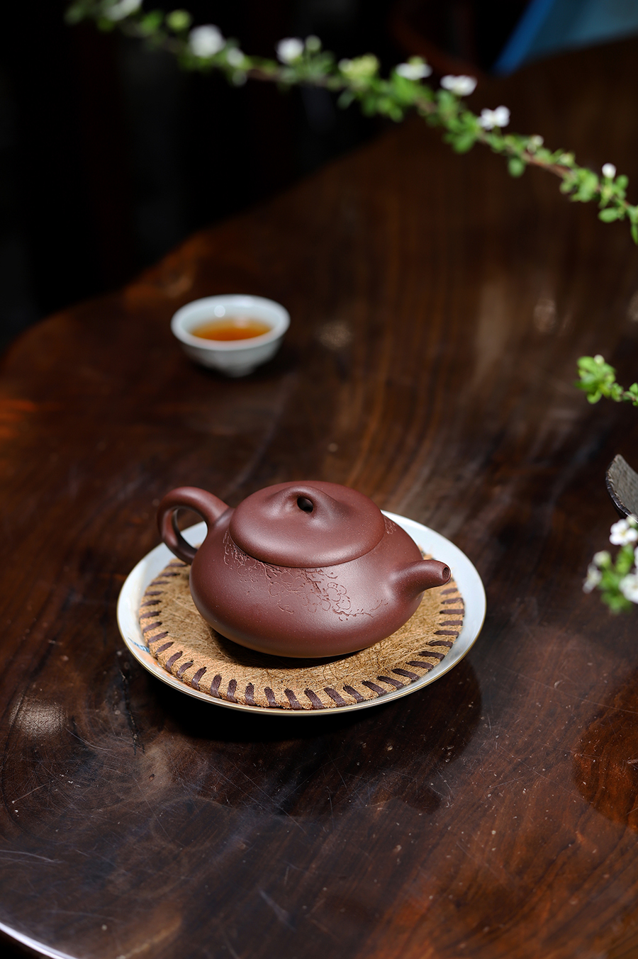 朱晓清书画范建华全手工制石瓢壶