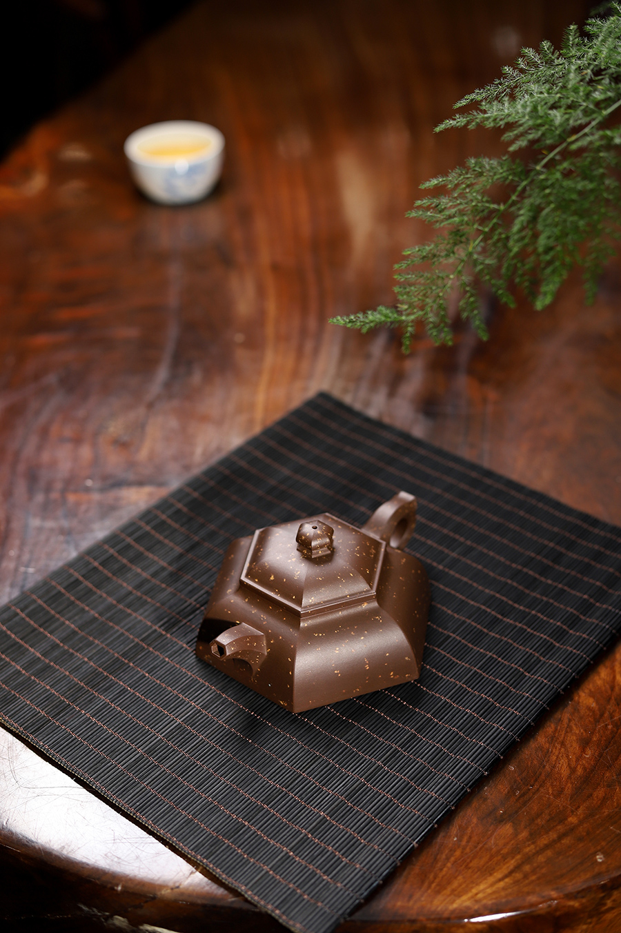 庄玉林制铺砂六方壶