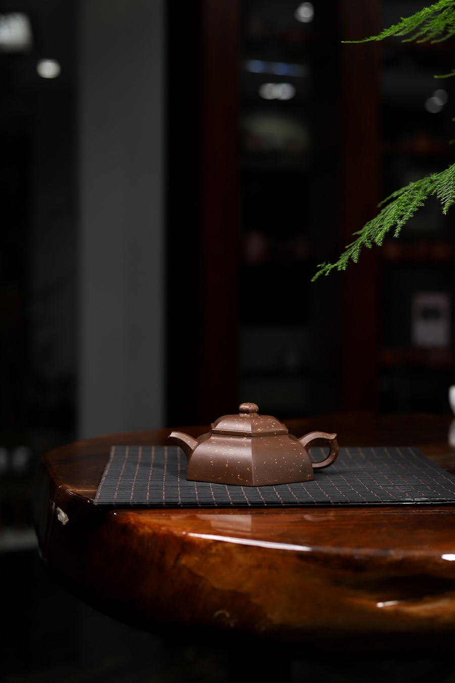 庄玉林制铺砂六方壶