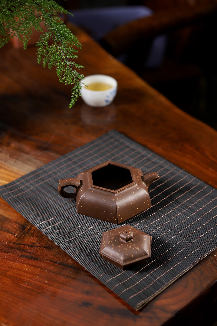 庄玉林制铺砂六方壶