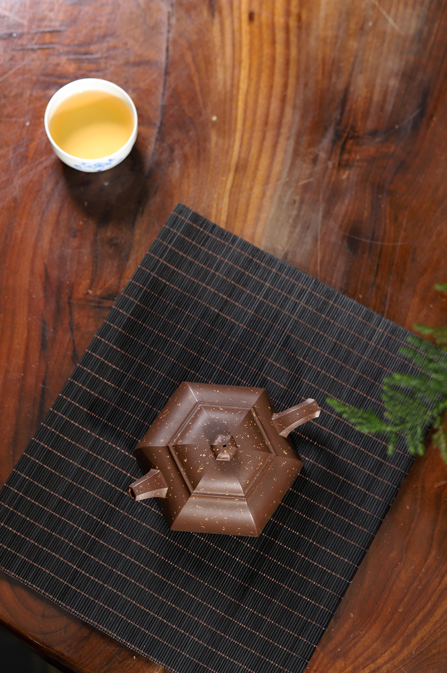 庄玉林制铺砂六方壶