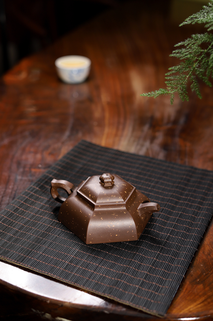 庄玉林制铺砂六方壶