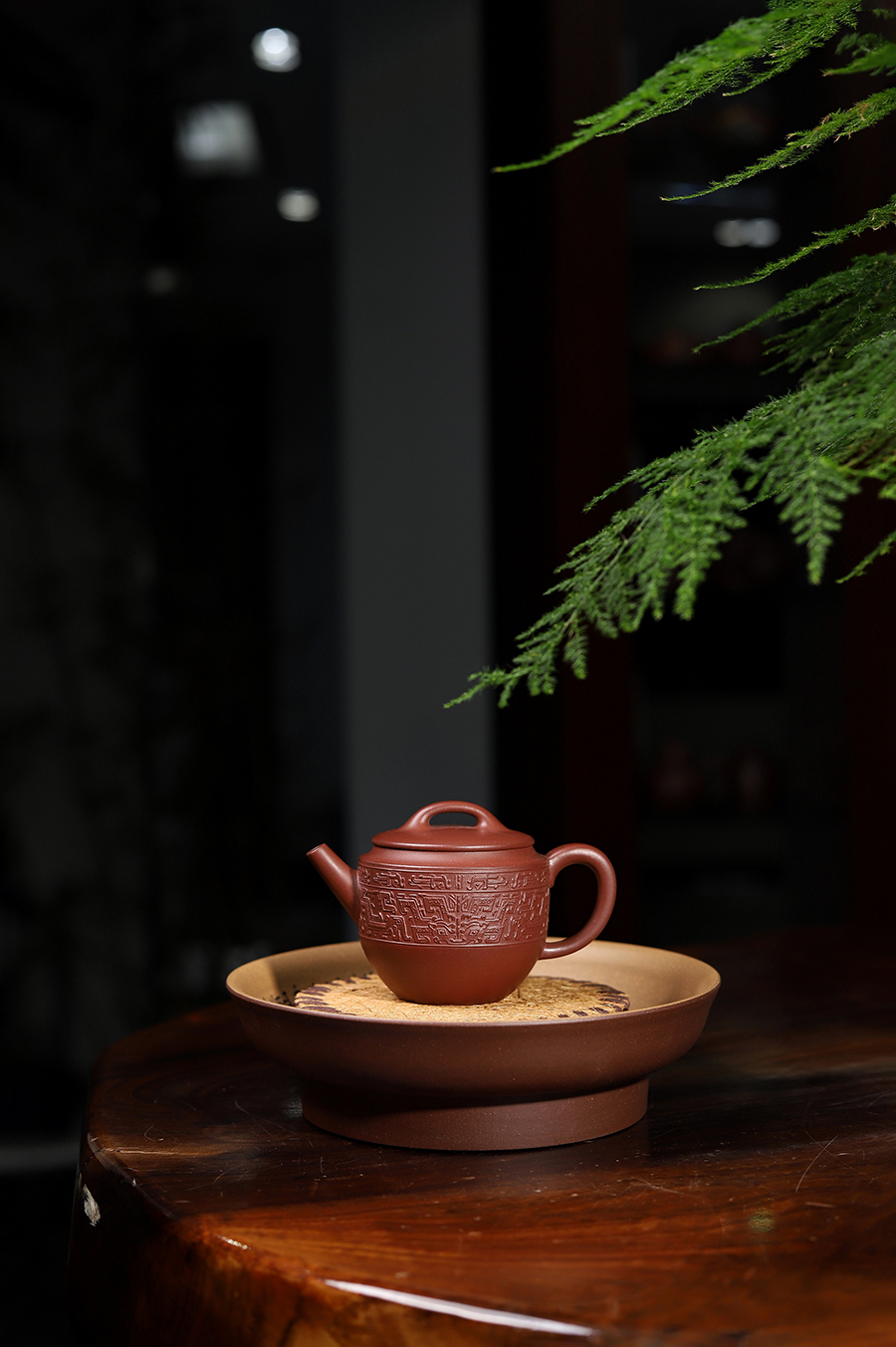 叶永君制饕餮赋紫砂壶