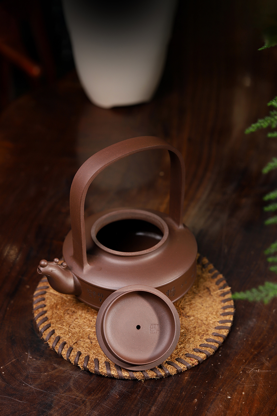 鲍峰岩制鸣提壶(章炳文书·毛国强铭)