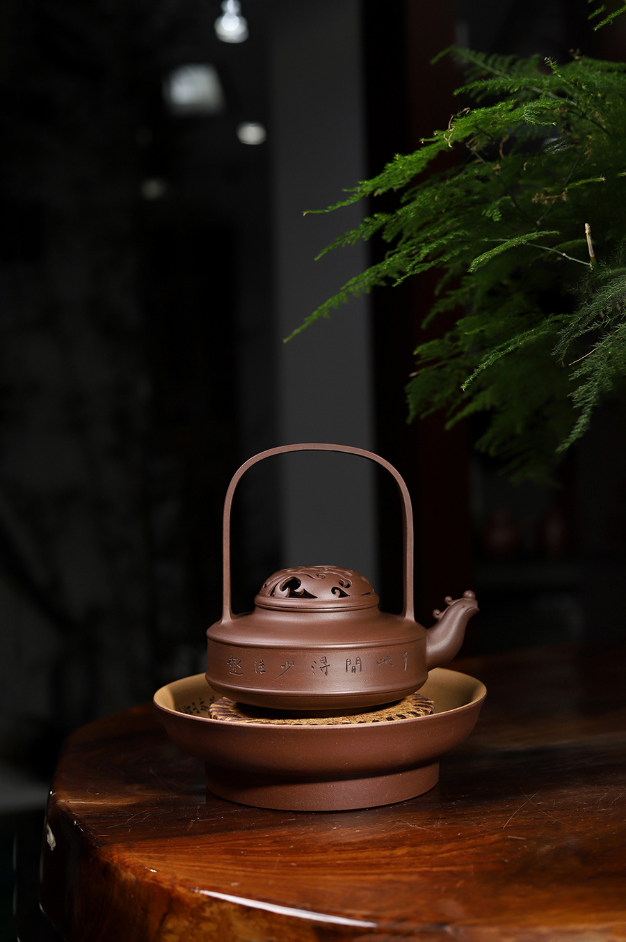 鲍峰岩制鸣提壶(章炳文书·毛国强铭)