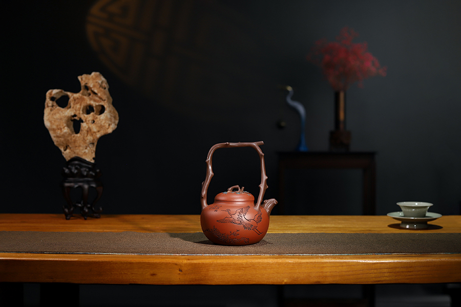 范洪泉全手工制东坡提梁壶(毛国强书铭)