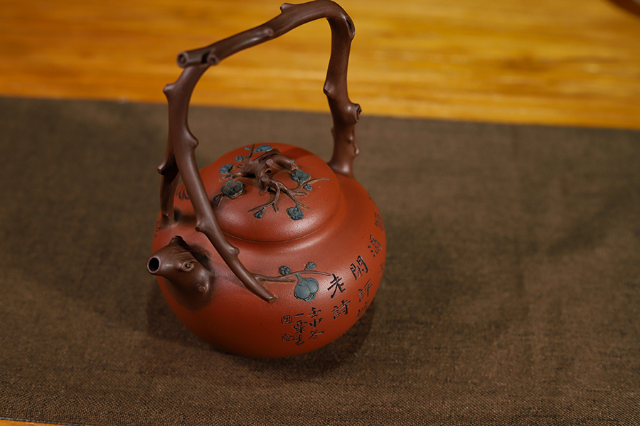 范洪泉全手工制东坡提梁壶(毛国强书铭)