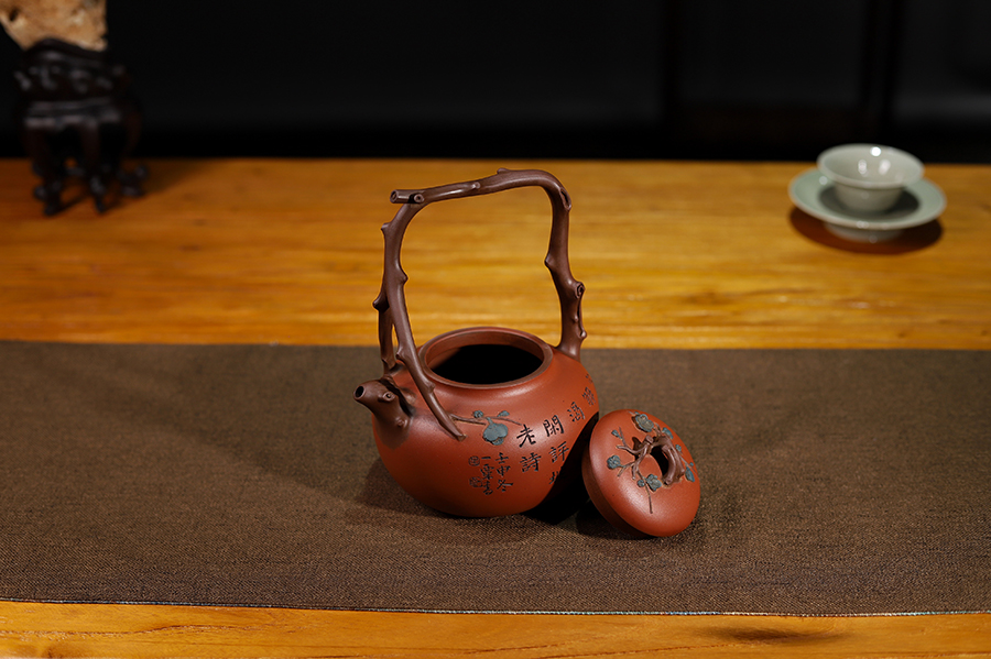 范洪泉全手工制东坡提梁壶(毛国强书铭)