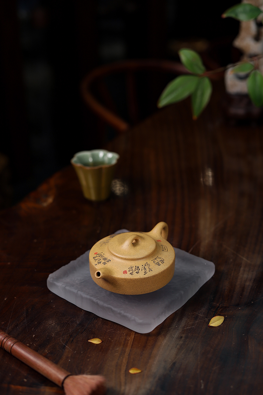 钱一清全手工制扁石壶