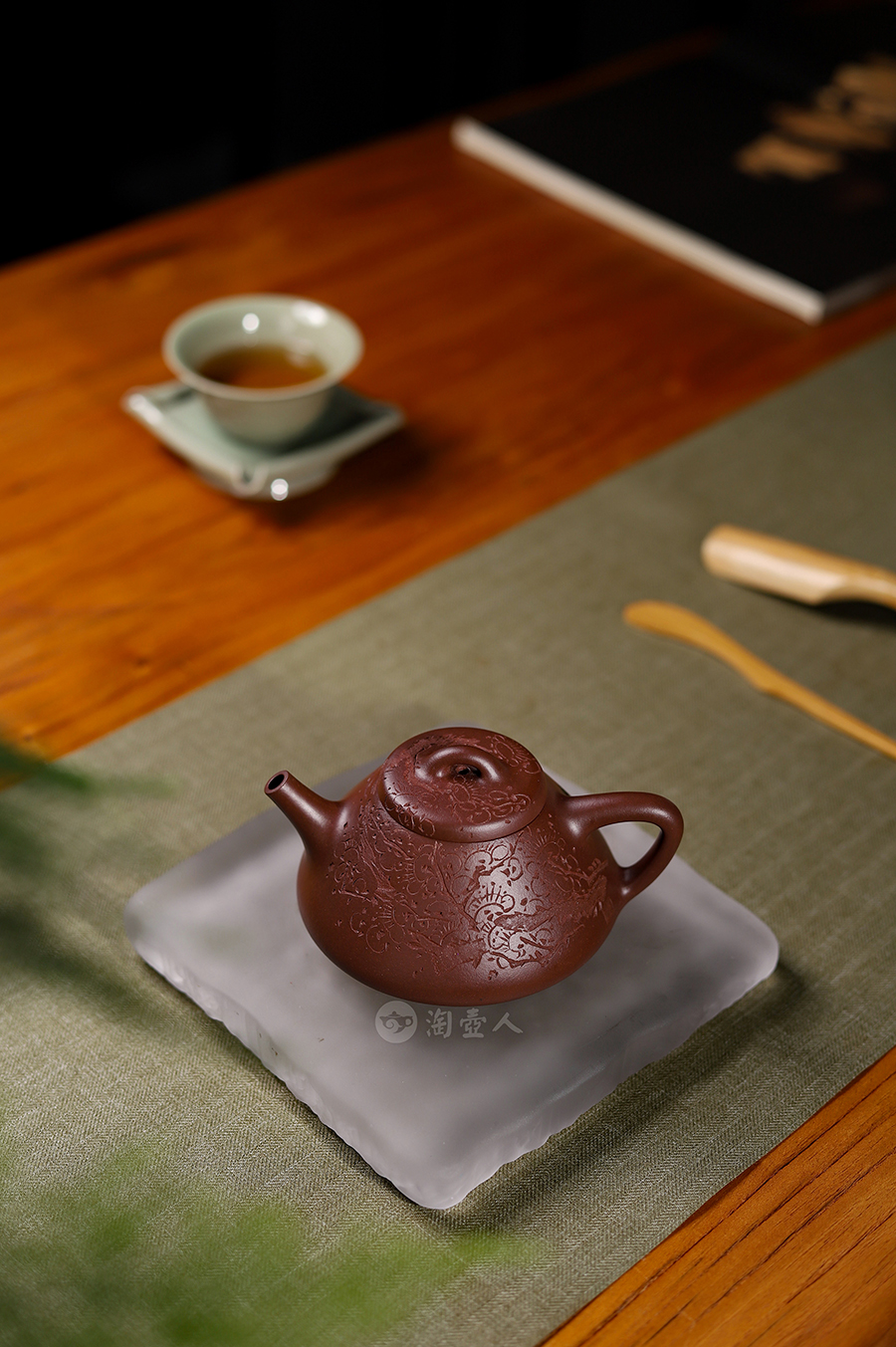 朱俊杰全手工制子冶石瓢壶(梅)