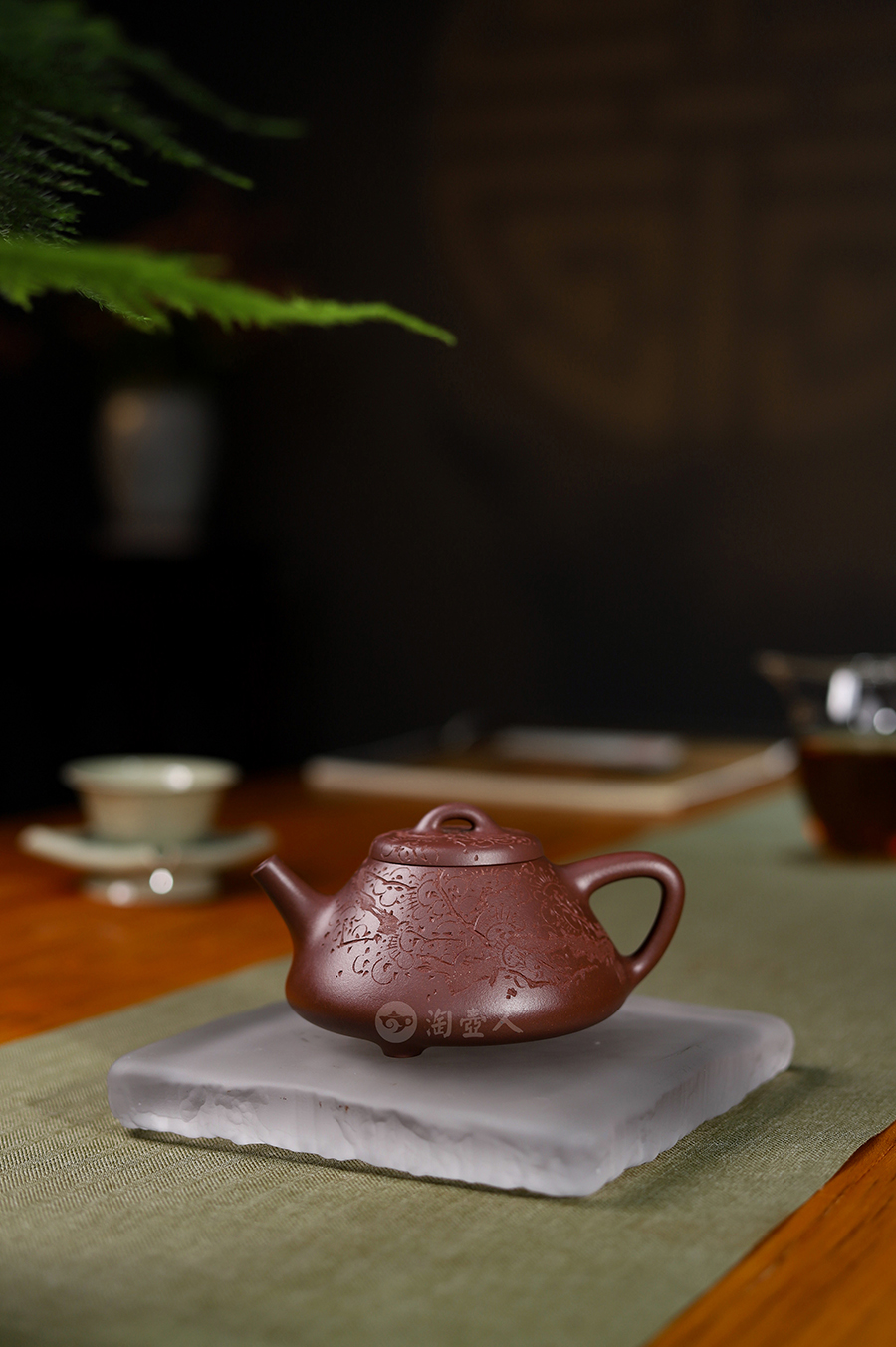朱俊杰全手工制子冶石瓢壶(梅)