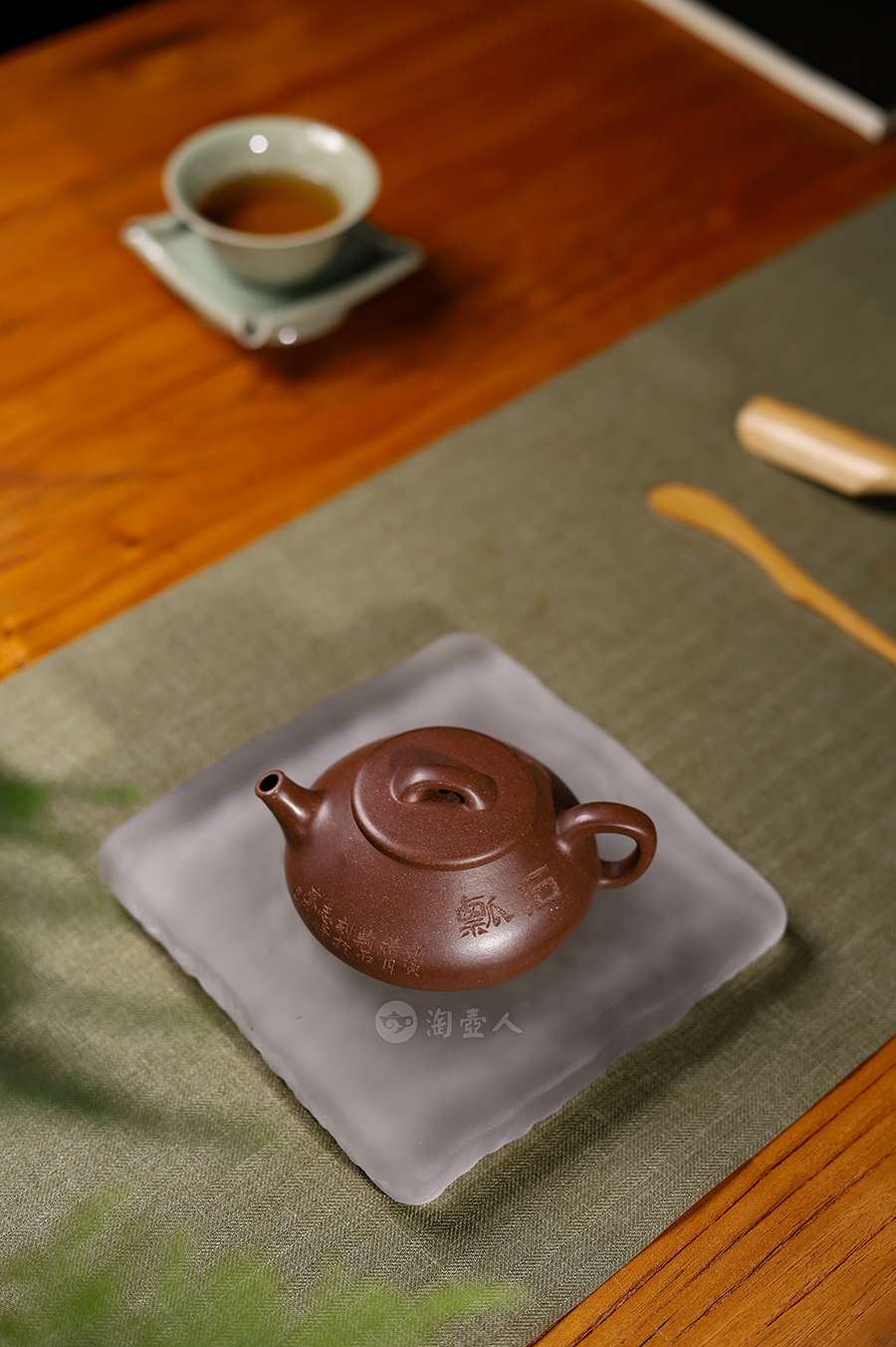 史宝林全手工制心舟石瓢壶(黄文艺刻)
