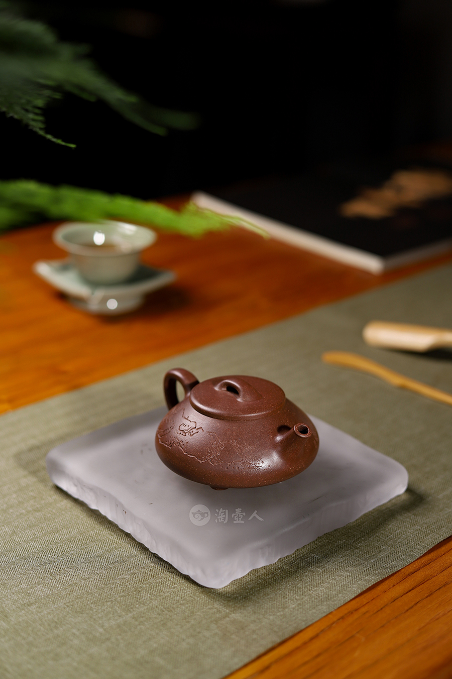 史宝林全手工制心舟石瓢壶(黄文艺刻)