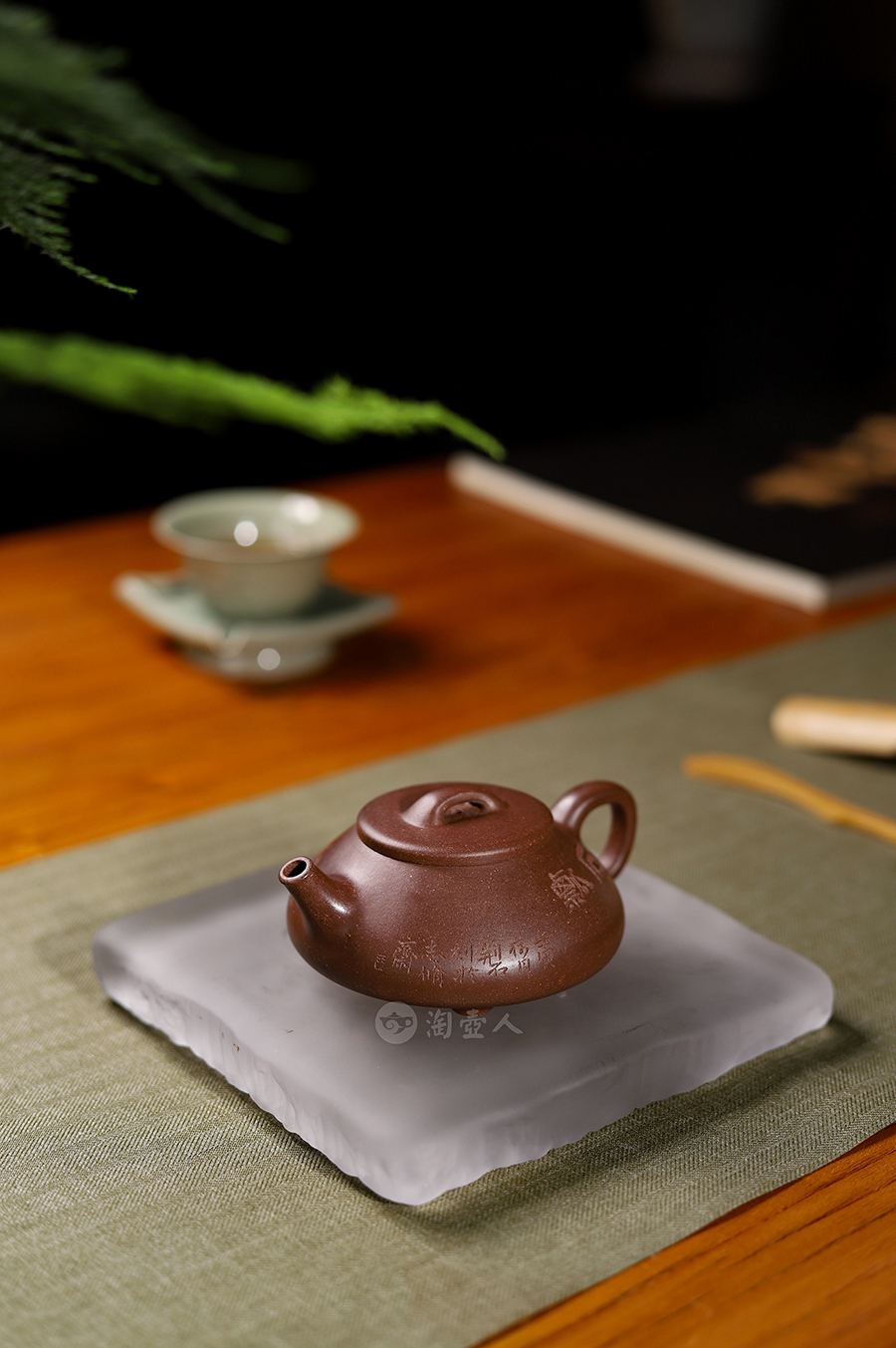 史宝林全手工制心舟石瓢壶(黄文艺刻)