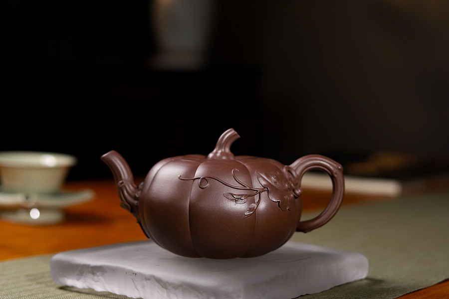 范萍制番瓜壶(薄胎)