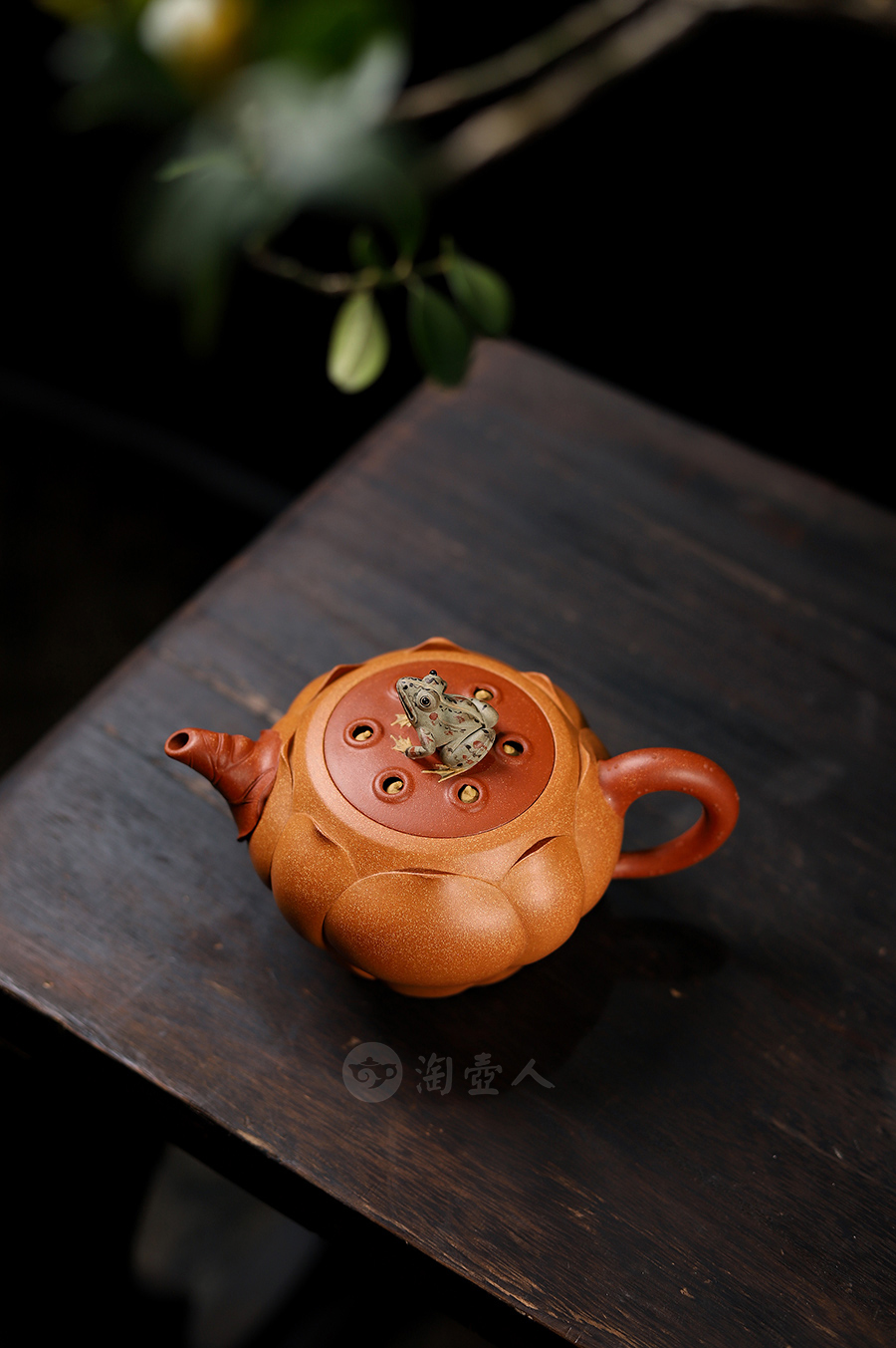 李涵鸣制荷叶青蛙十头套组