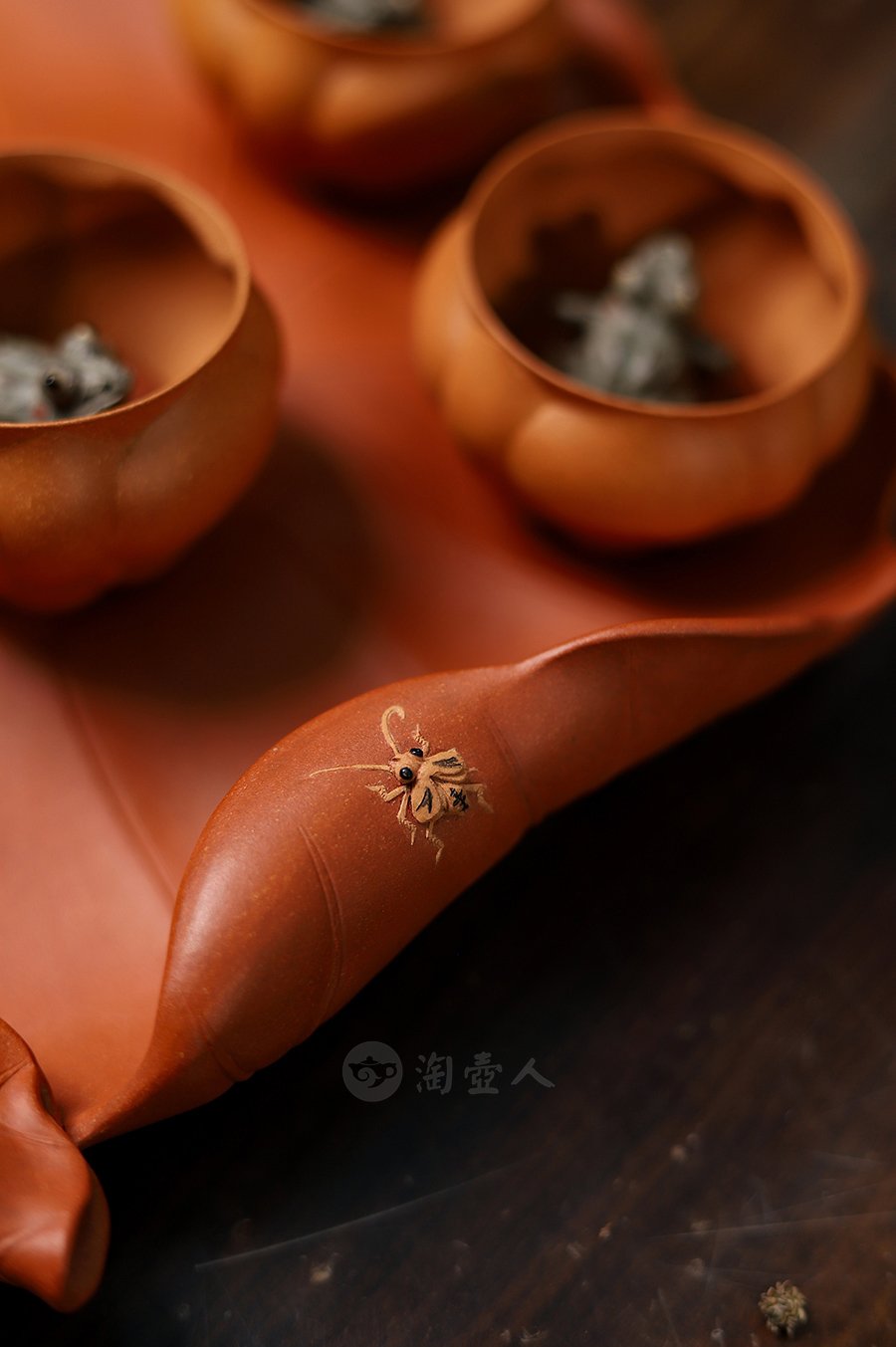 李涵鸣制荷叶青蛙十头套组