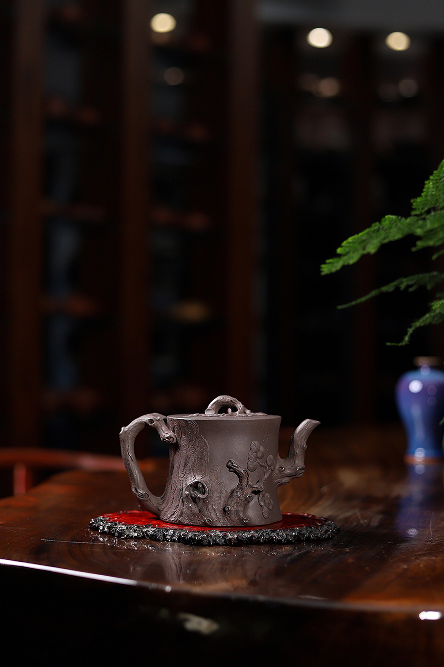 范旭东全手工制松桩壶(许文军铭)