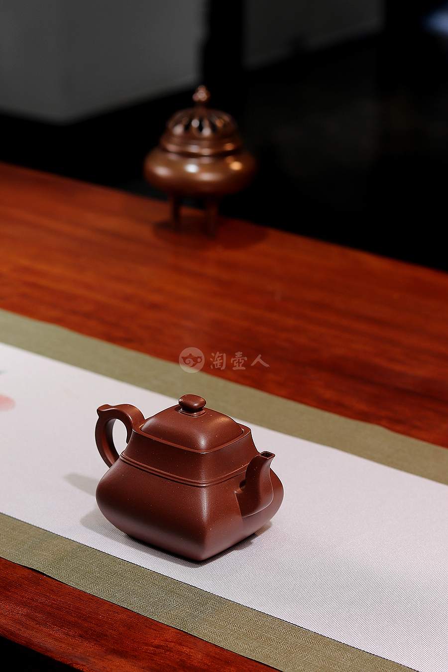 周妮制全手四方福䘵壶