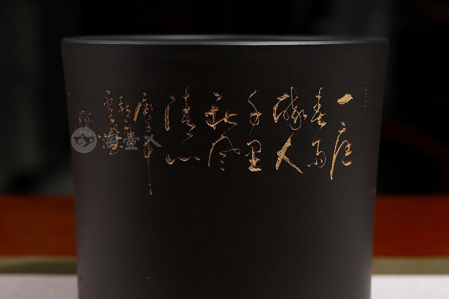 陈志云制《笔筒(李丹阳泥绘张云熙陶刻)》