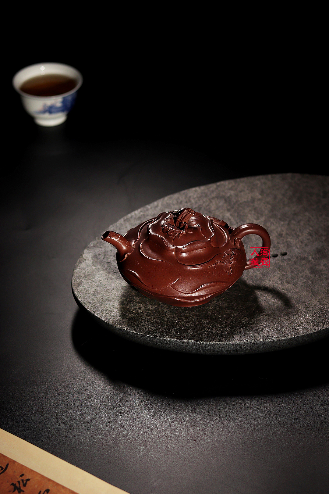 严强风卷葵紫砂壶赏析